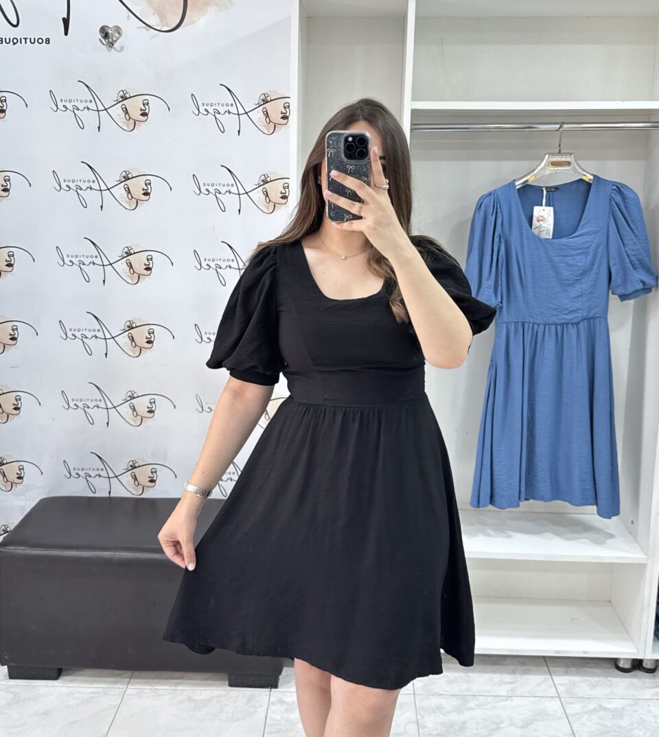 Robe-Manches-Bouffantes
