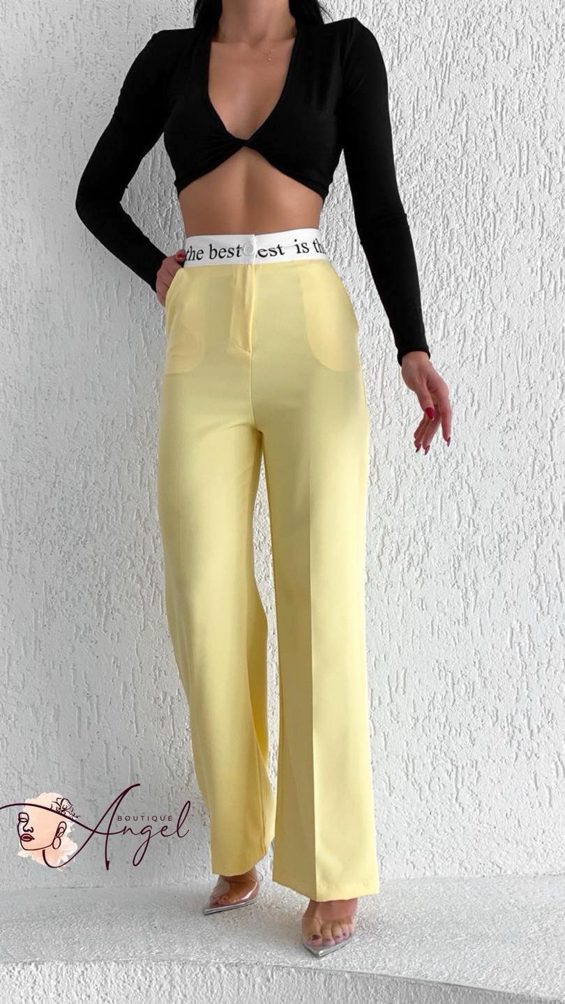 Pantalon-Taille-Haute-Chic